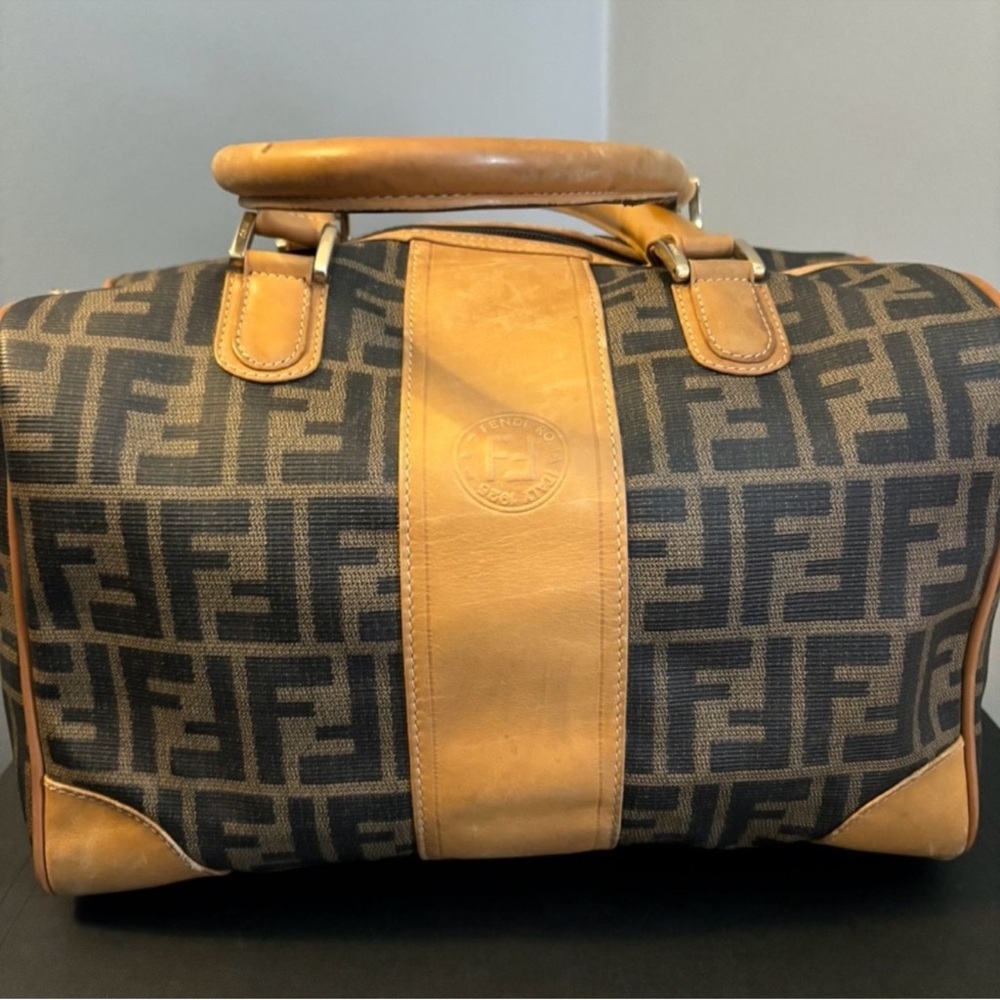 Fendi Zucca Boston Bag, monogram pattern classic Boston bag